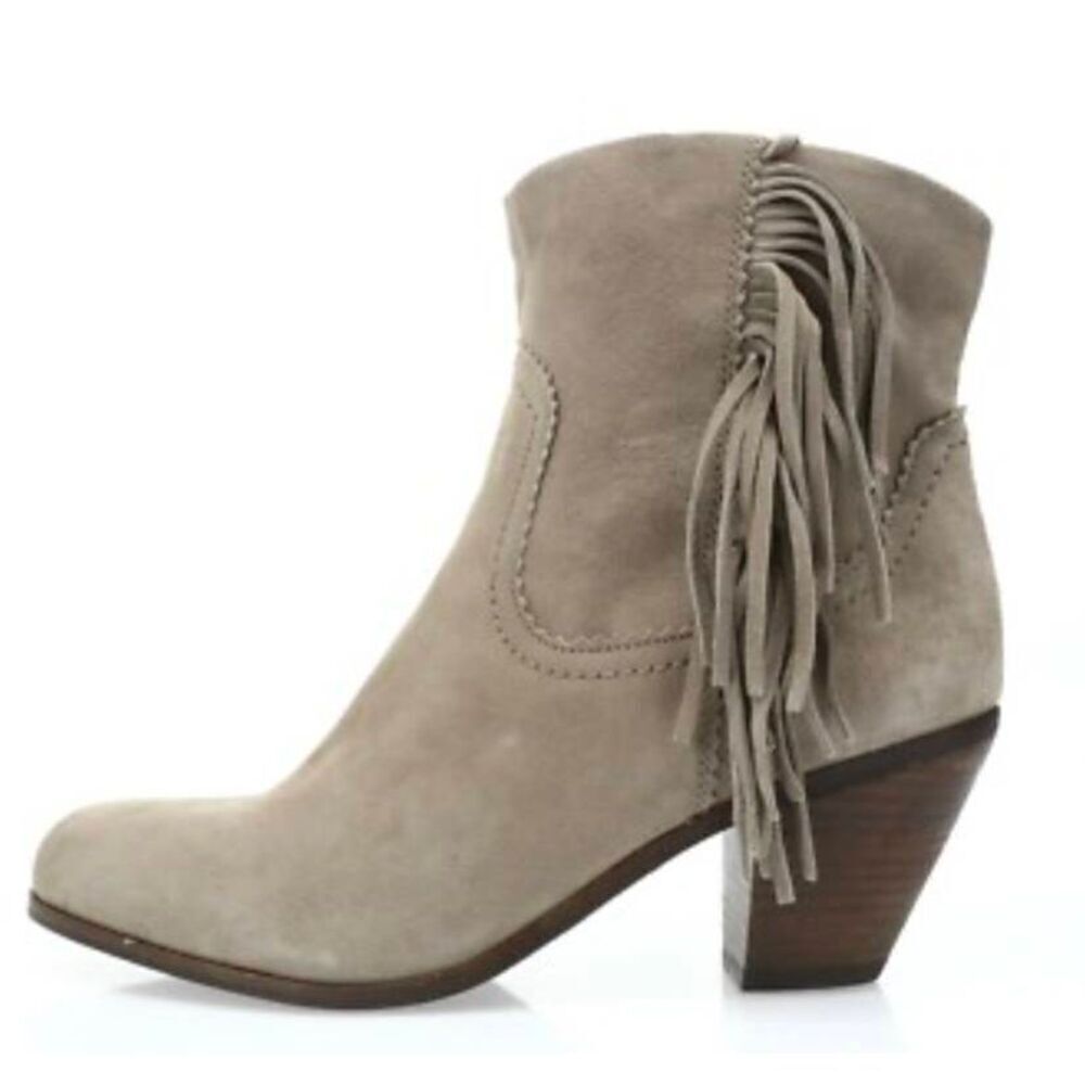 SAM EDELMAN Louie Fringed Western Boot Size 6M